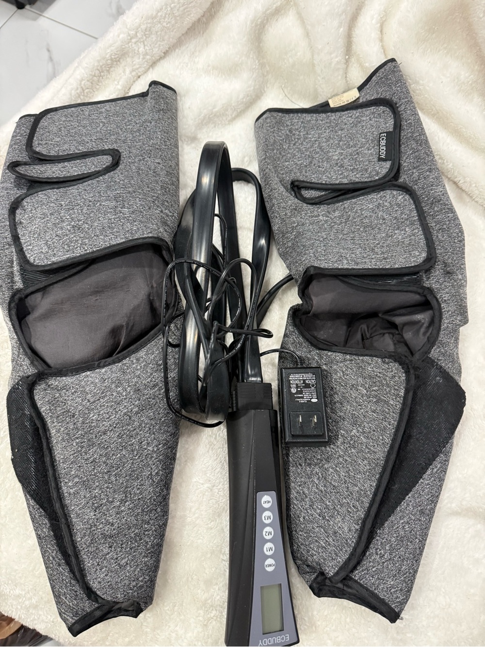 Gray Leg & Foot Air Compression Massager with Controller